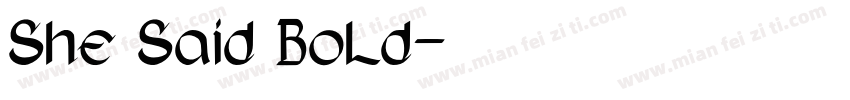 She Said Bold字体转换